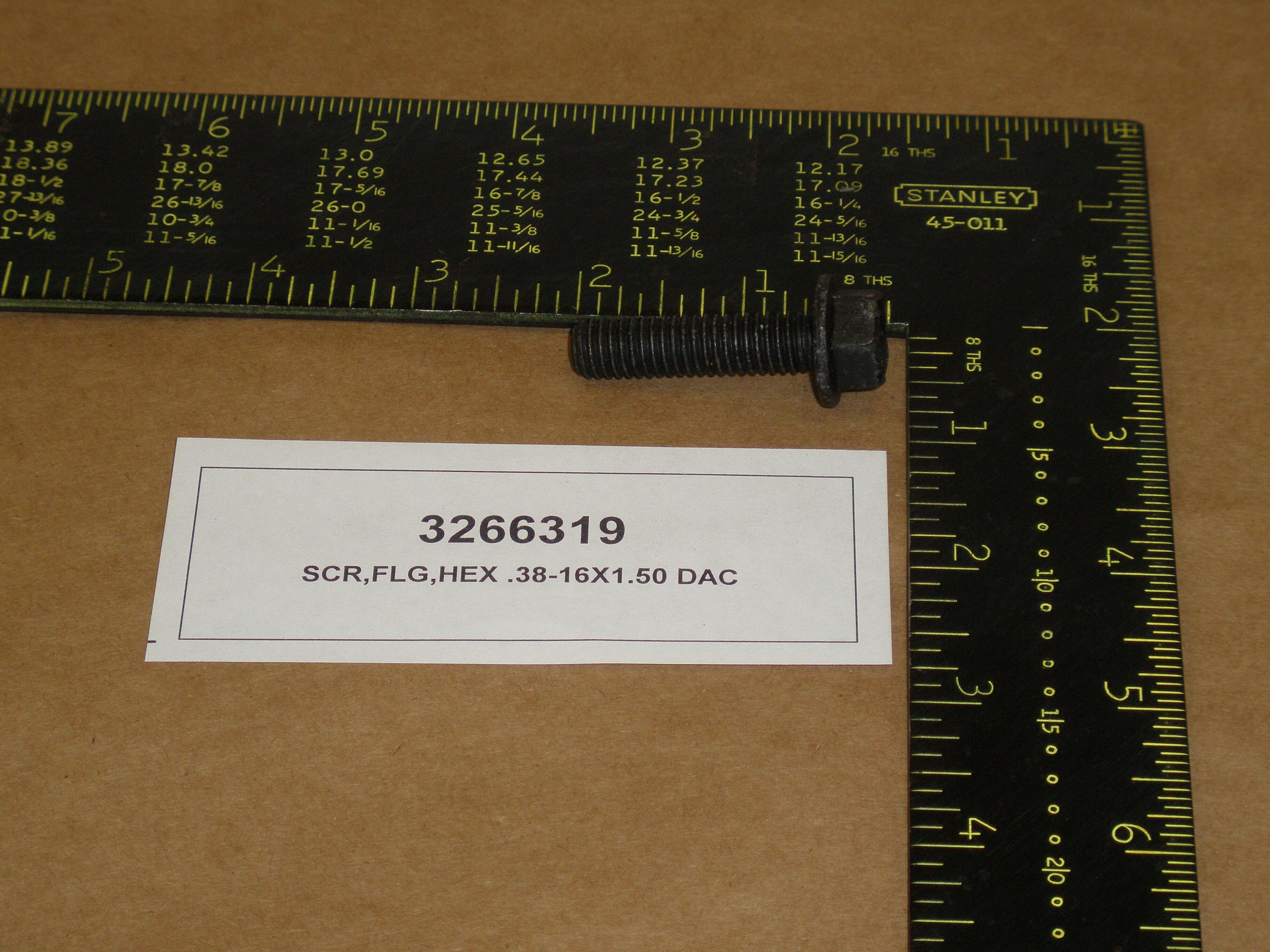 SCR,FLG,HEX .38-16X1.50 G8 DAC