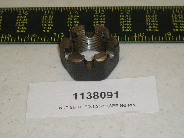 NUT,SLOTTED,1.25-12,SPRING PIN