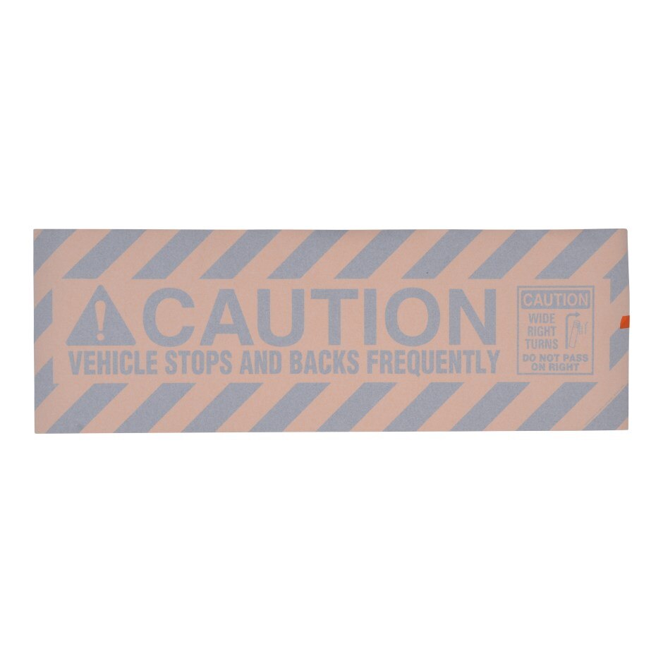 DECAL,CAUTION VEHICLE STOPS