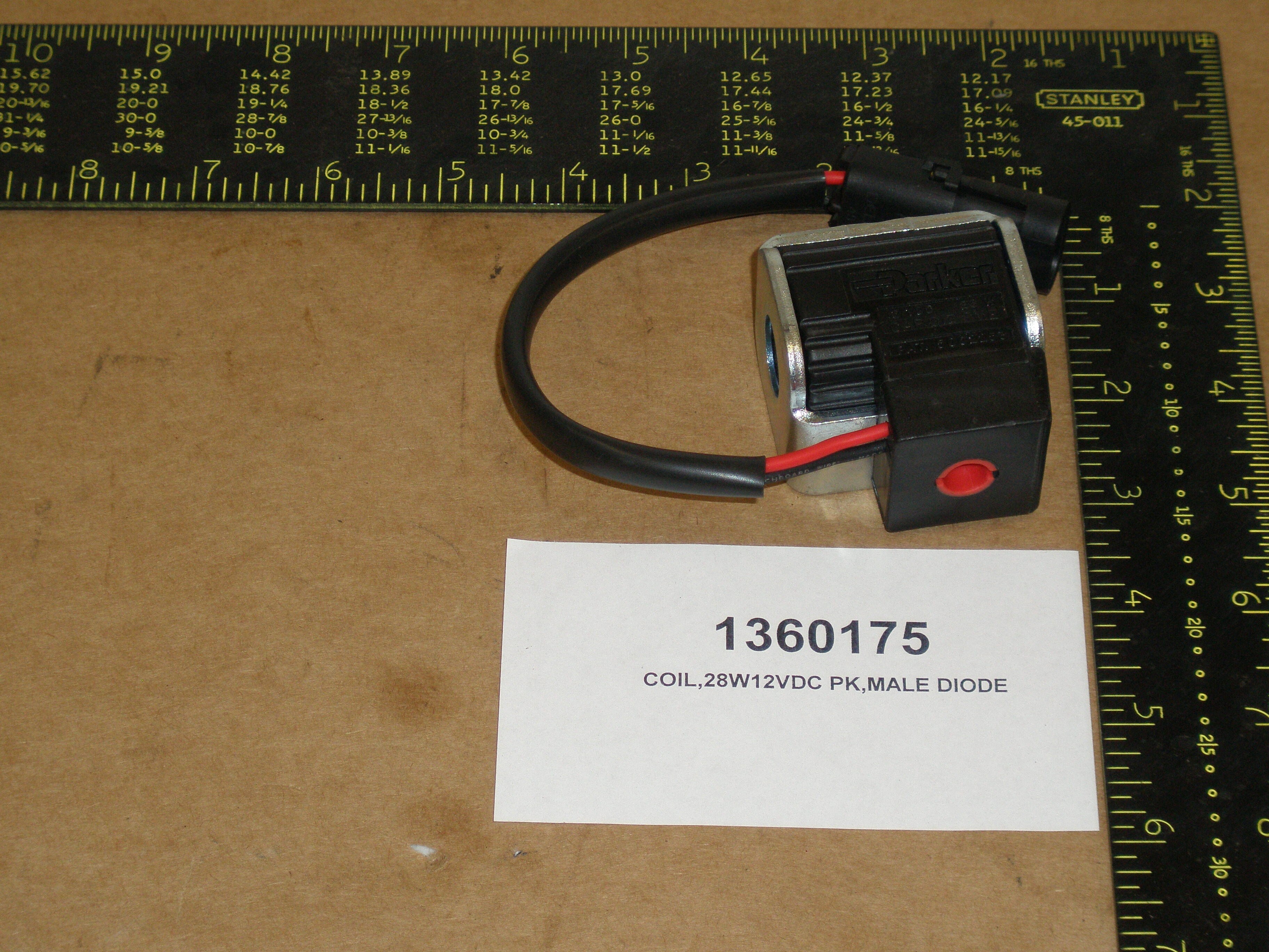 COIL,28W12VDC PK,MALE DIODE